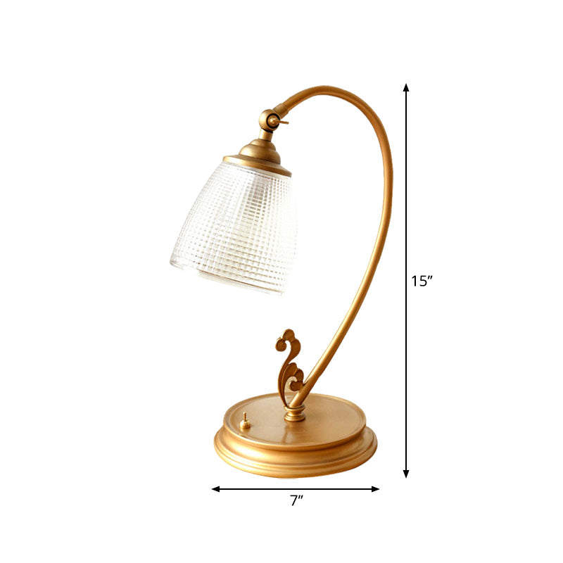 VintageGlow – Gouden Retro Tafellamp van Metaal voor Woonkamer & Kantoor