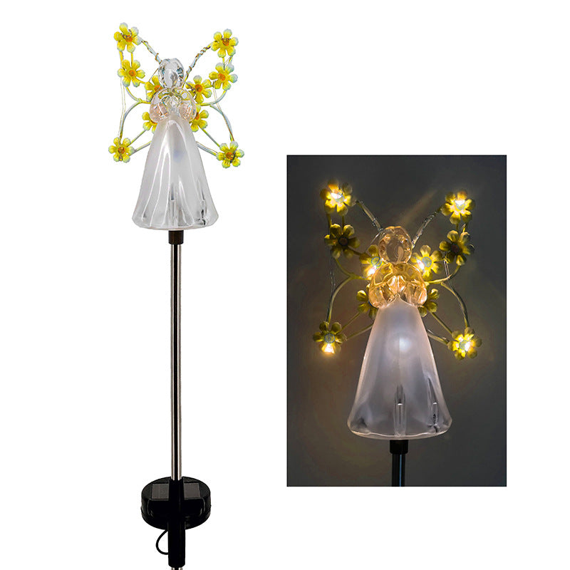 SolarAngel - LED Garden Lamp on Solar Energy with Angel Design – Weatherproof Outdoor Lighting