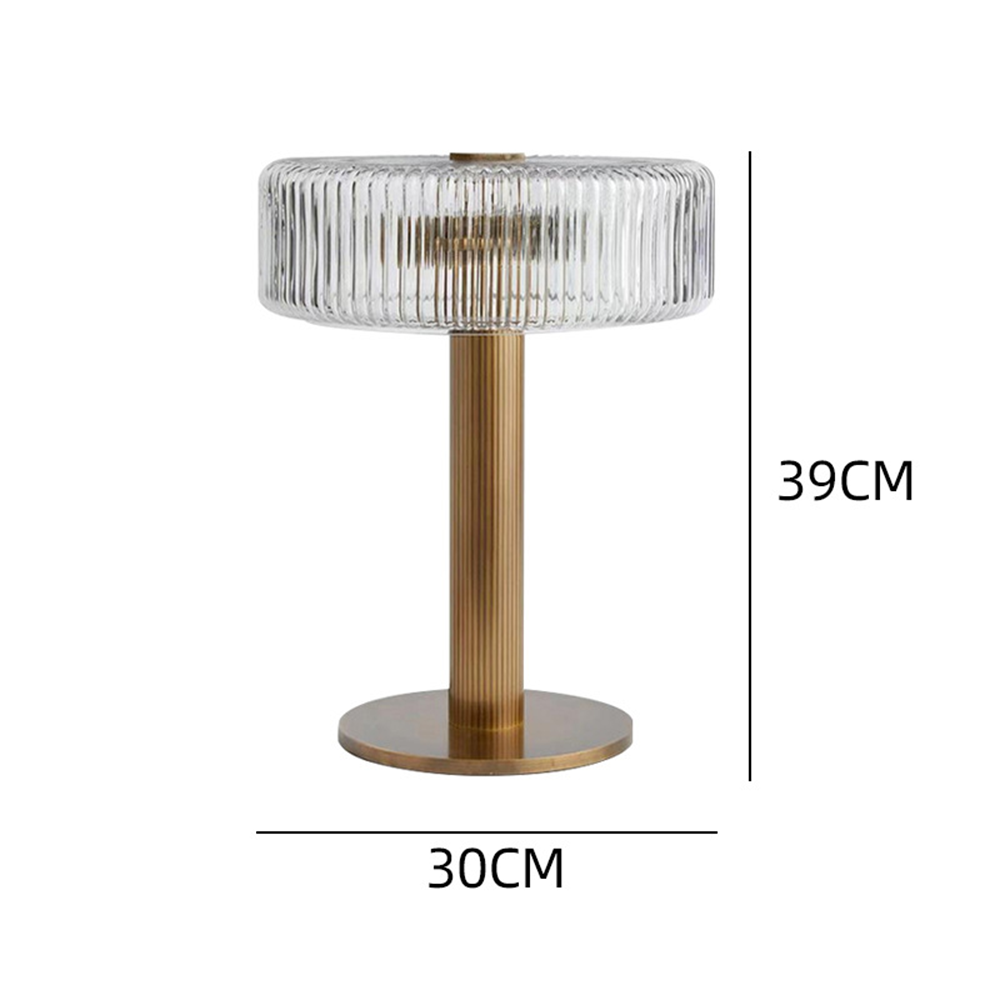 Modern Golden Glass Bedroom Table Lamp