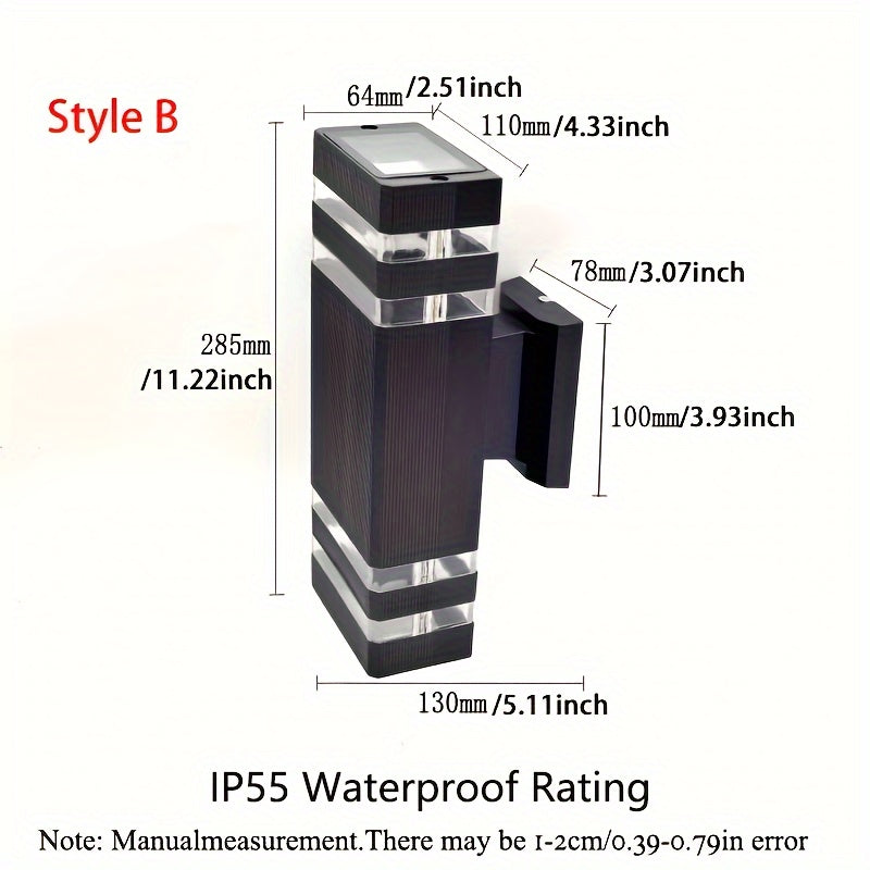 DualWall - Double-Headed Outdoor Wall Lamp, Modern Design, Wired