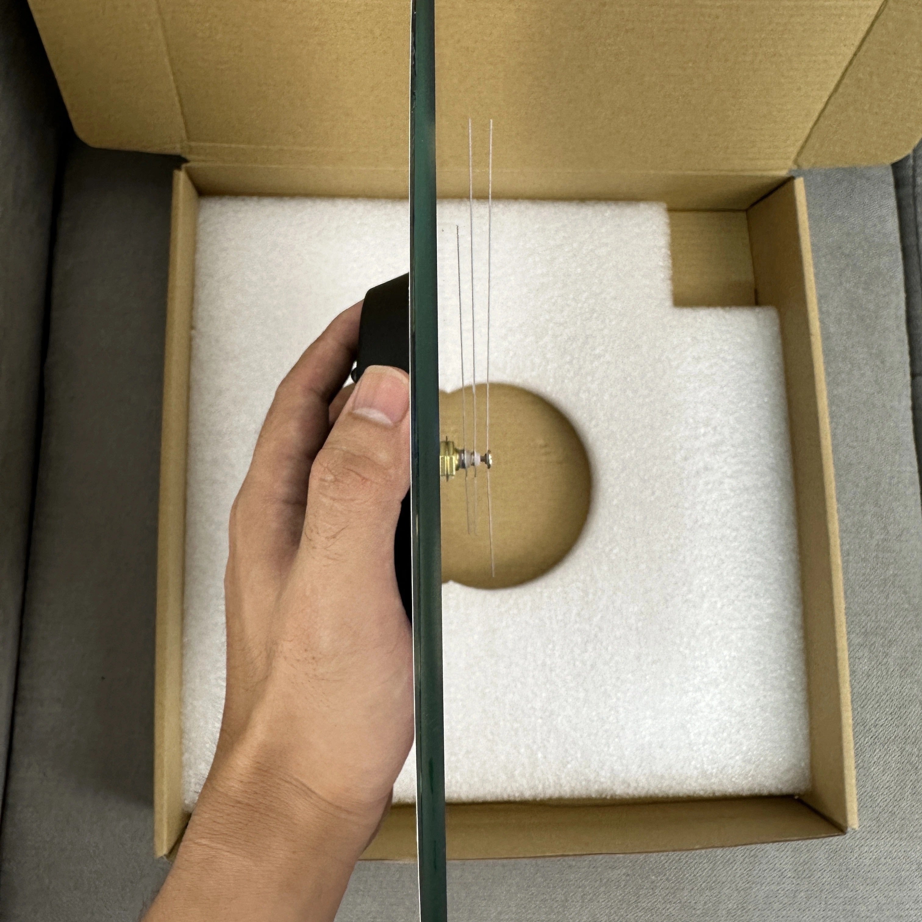 Moderne 12-inch glazen wandklok met marmerpatroon - Stil en batterij-aangedreven, perfect voor woonkamer en slaapkamer (zonder batterij)