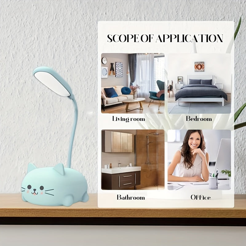 KatanaLicht - Lámpara de escritorio LED ajustable con función de carga USB