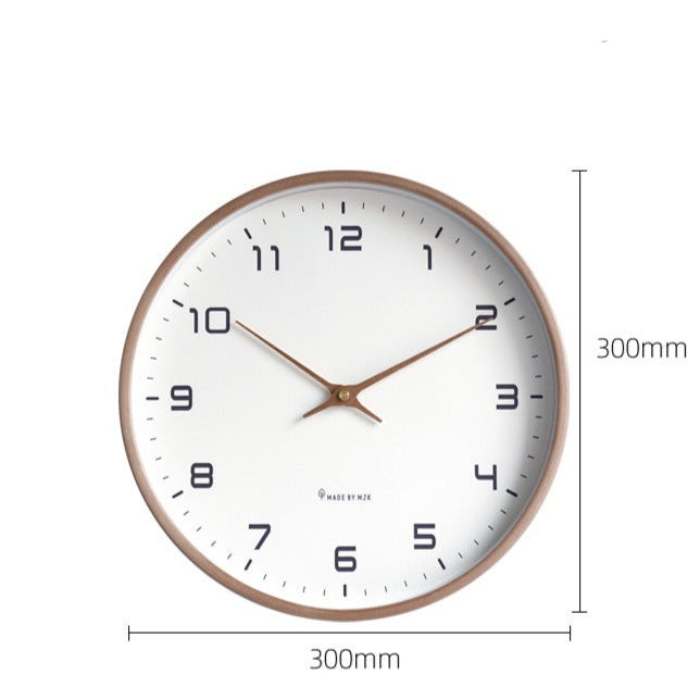 Reloj de pared analógico minimalista de madera para el hogar