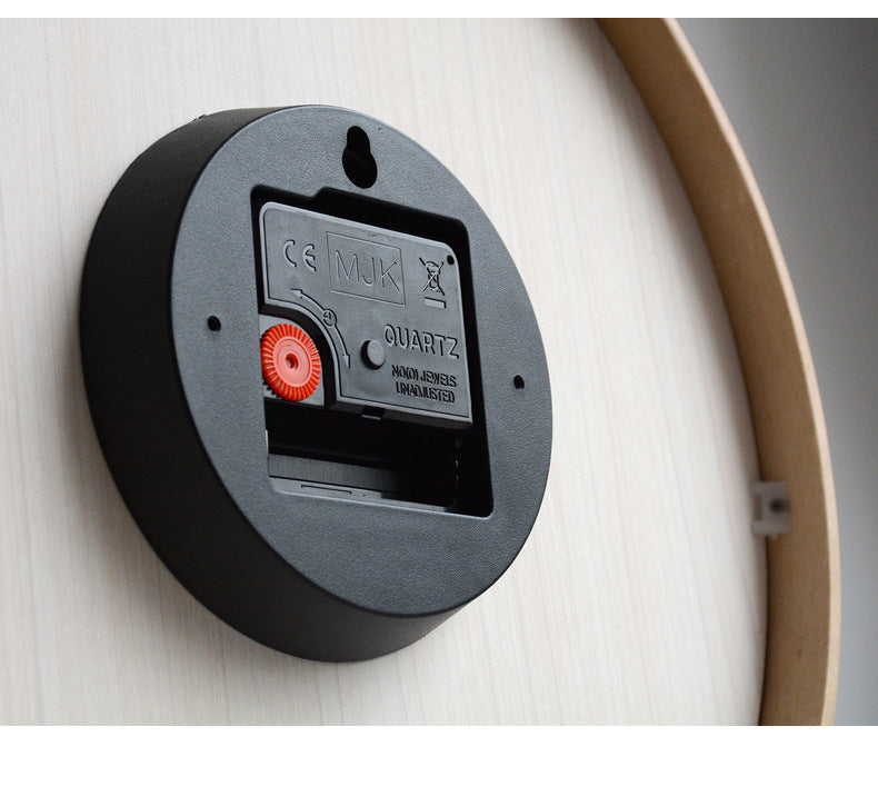 Reloj de pared analógico minimalista de madera para el hogar