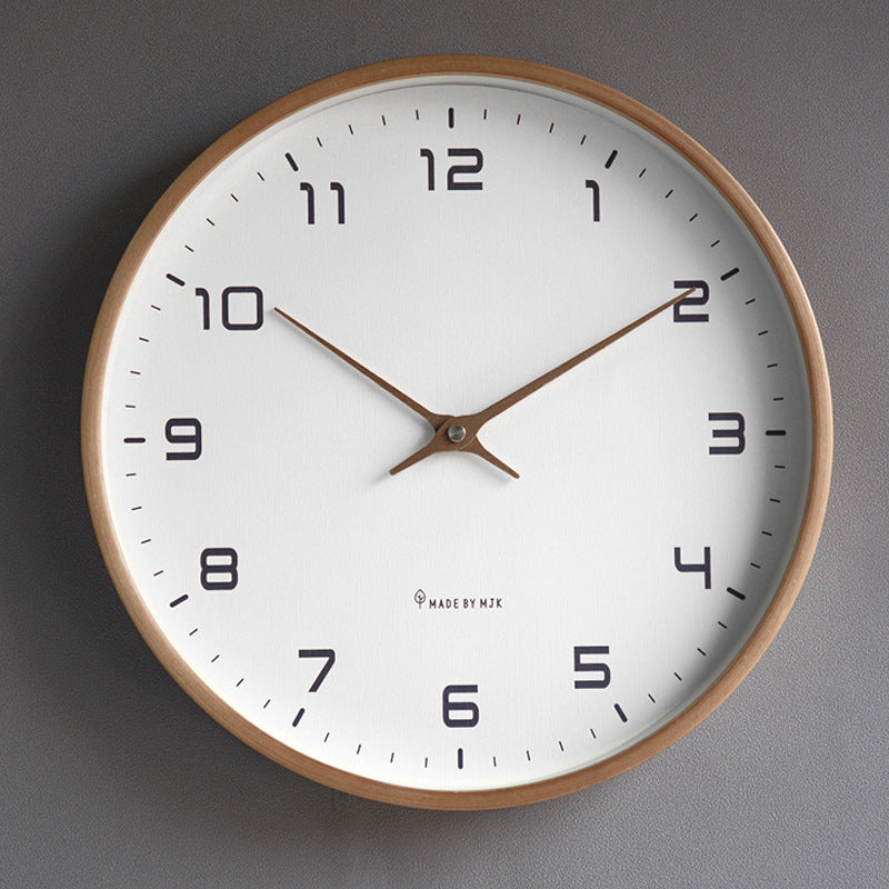 Minimalist Analog Wooden Wall Clock for Home