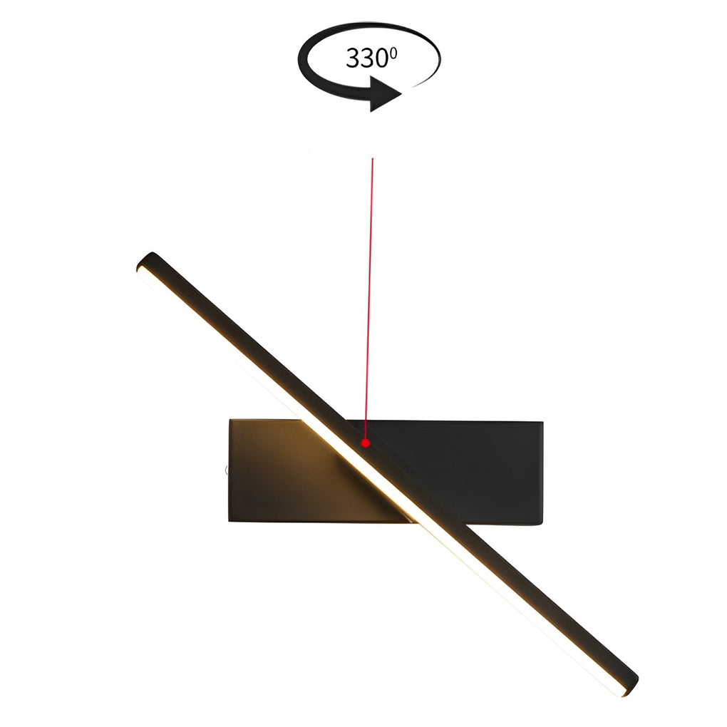 Lámpara de pared moderna con tira LED giratoria, aplique de pared iluminación