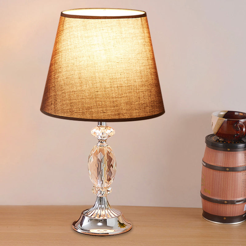 LuxLicht - Lámpara de mesa de diseño con forma cónica y bloques de vidrio facetados