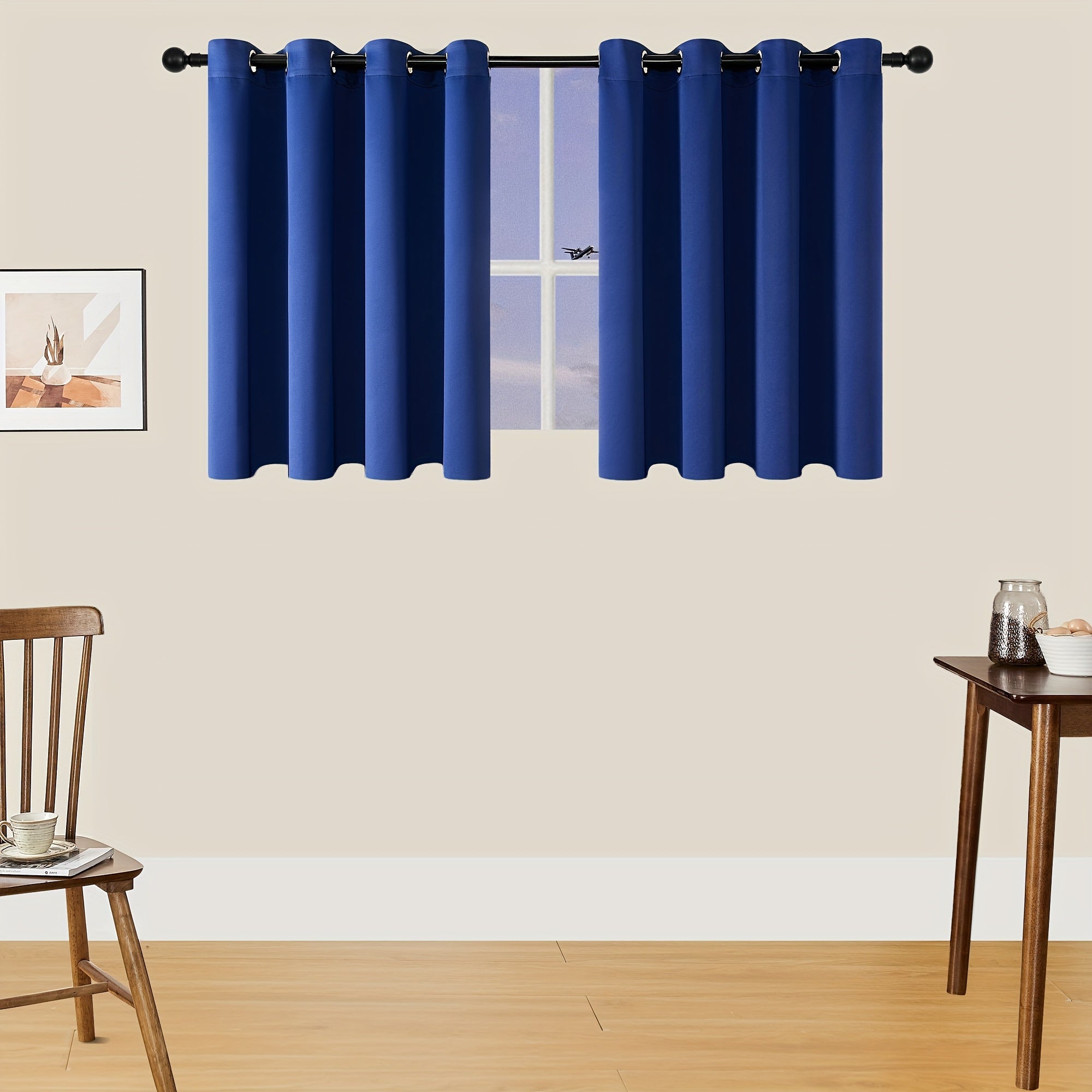 Tende Oscuranti - 2 Pezzi Tende Moderne in Poliestere con Isolamento Termico e Anelli