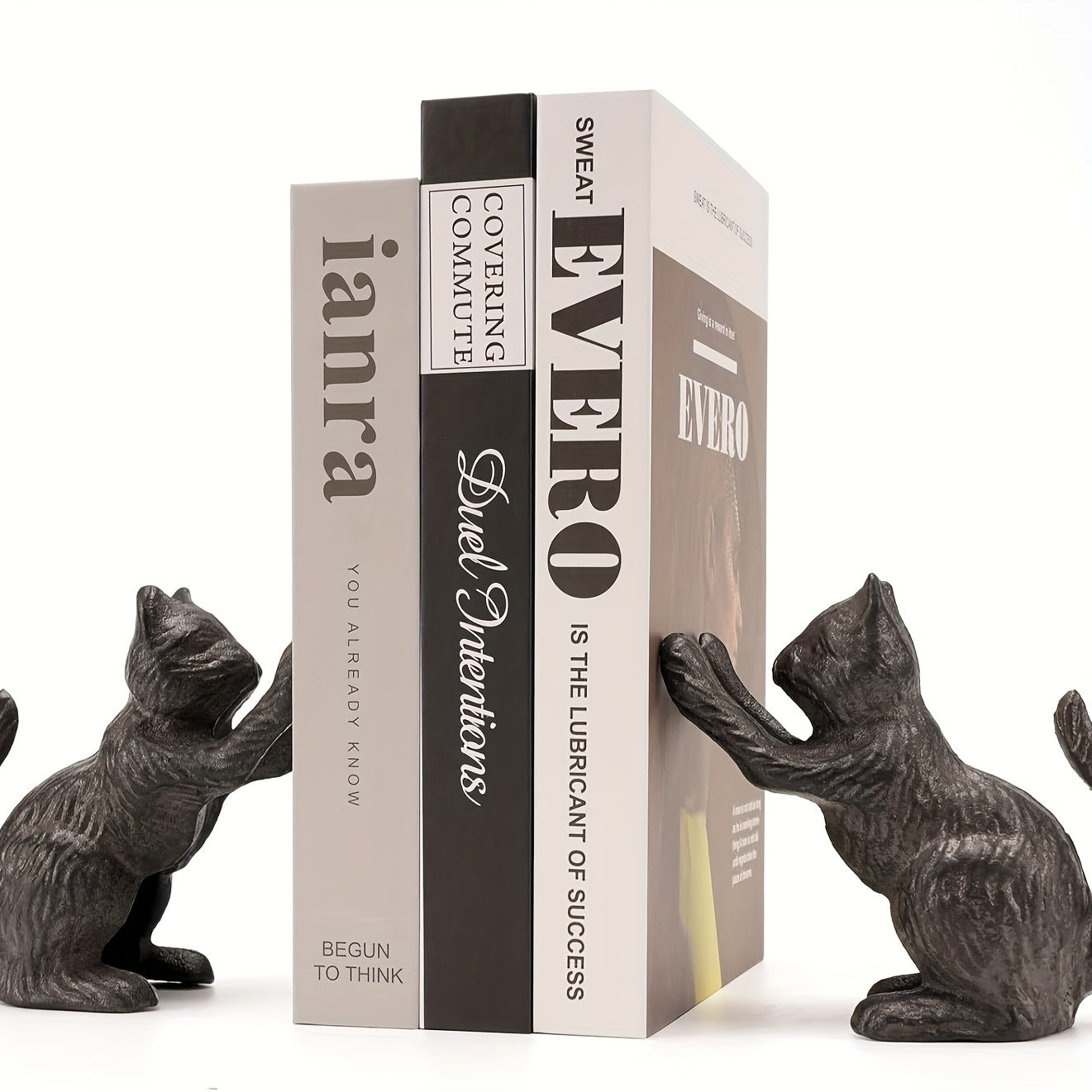 VintageCat - Fermalibri a Forma di Gatto in Ghisa - Decorazione Rustica per Libri e Fermaporta