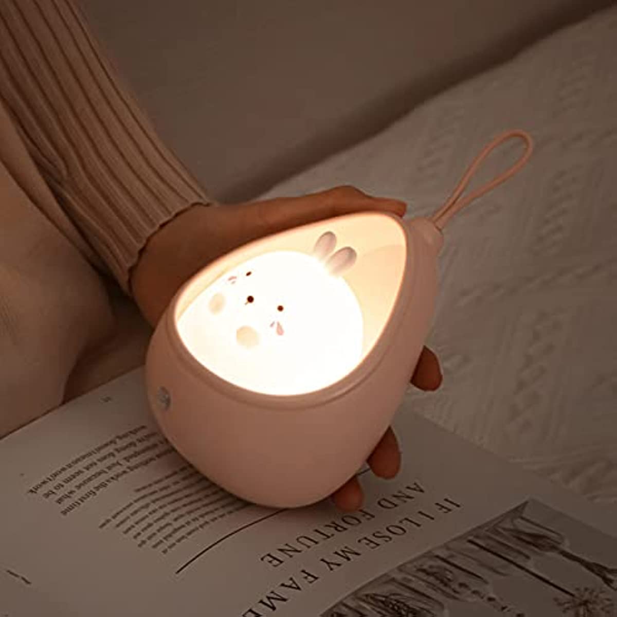 BunnyGlow - USB Oplaadbare Dieren Nachtlamp met Bewegingssensor