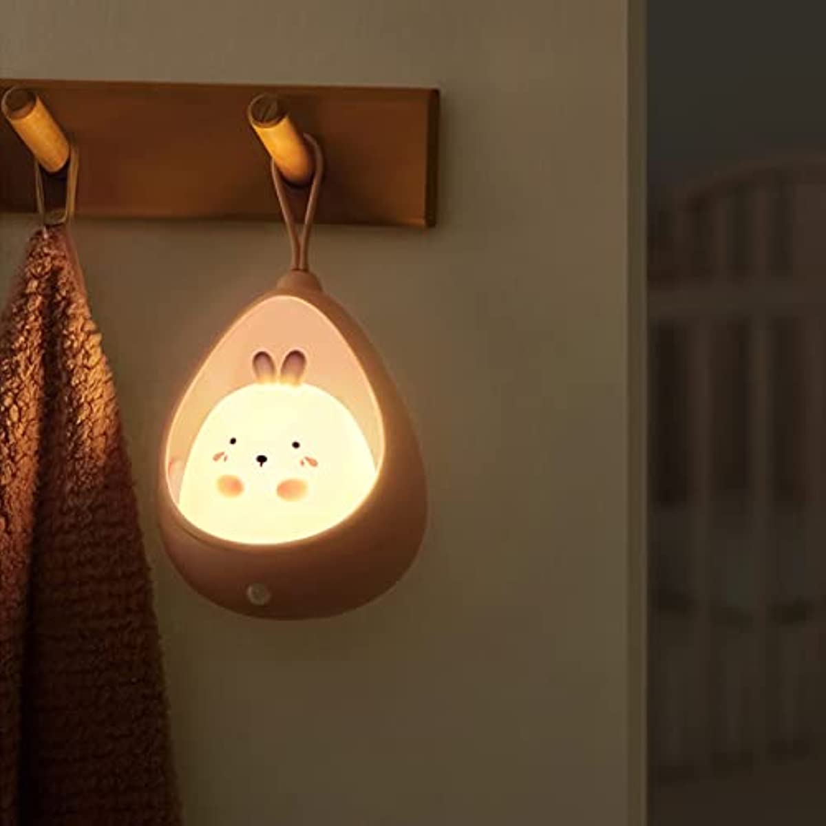 BunnyGlow - USB Oplaadbare Dieren Nachtlamp met Bewegingssensor