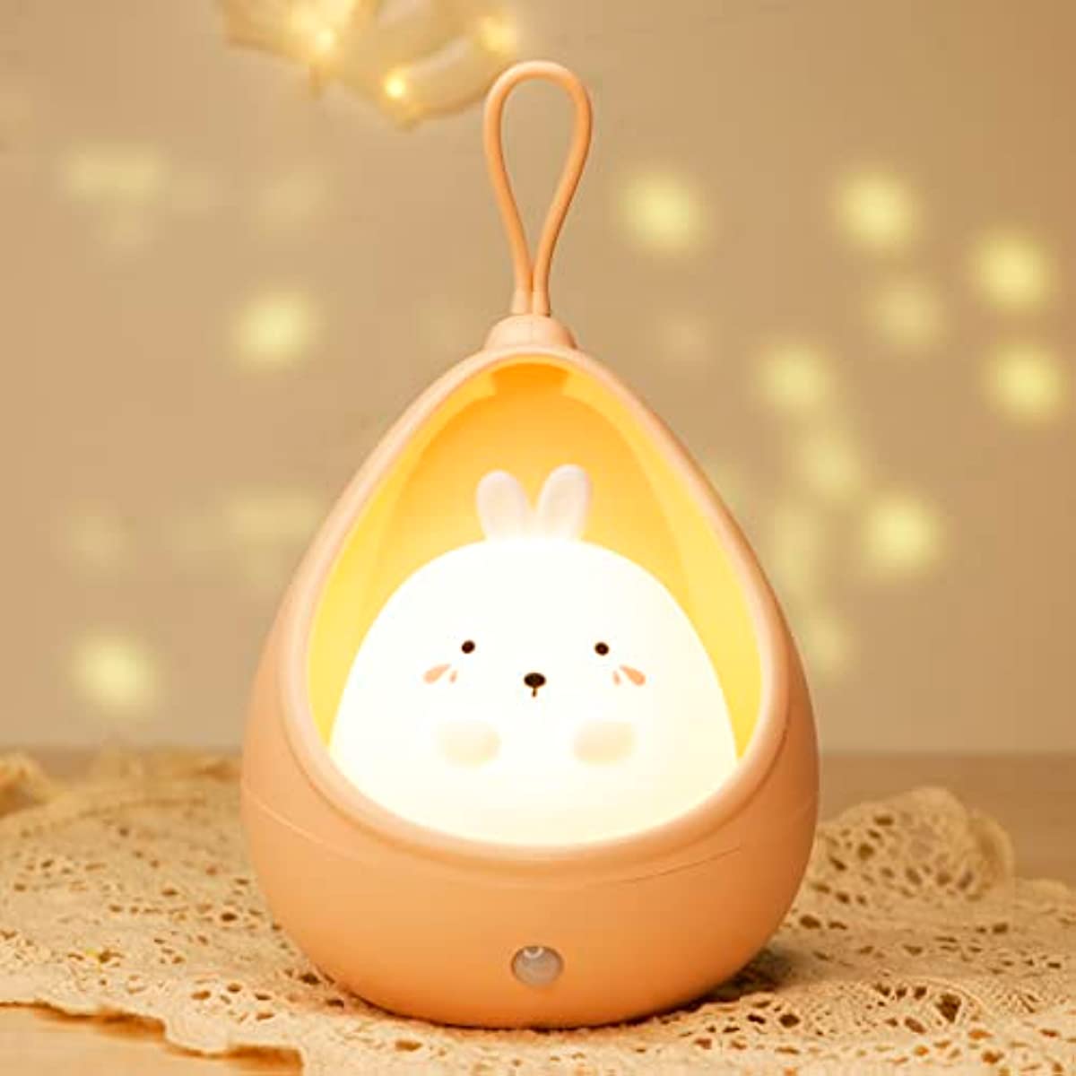 BunnyGlow - USB Oplaadbare Dieren Nachtlamp met Bewegingssensor