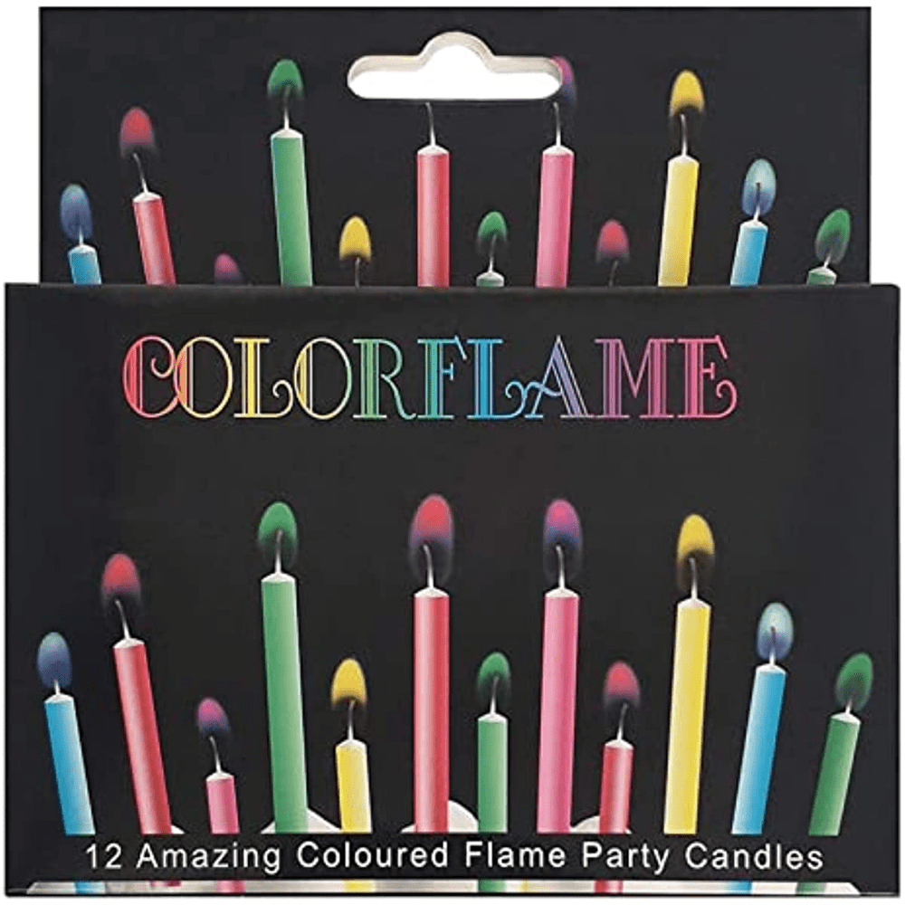 Colorflame Candele di Compleanno e Portacandele – Candele Colorate per Compleanni, Anniversari, Matrimoni e Festeggiamenti