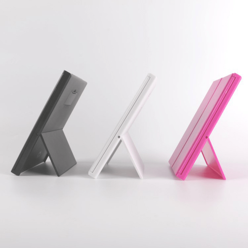 Driezijdige LED Make-up Spiegel – Draagbare Opvouwbare Trifold Spiegel met Verlichting