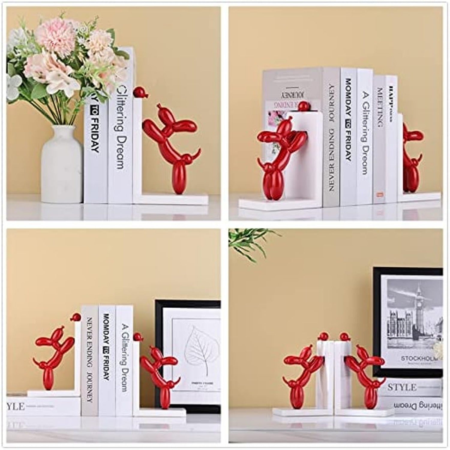 BalloonDog - Boekensteunen in de Vorm van Honden - Moderne Decoratie voor Huis en Kantoor