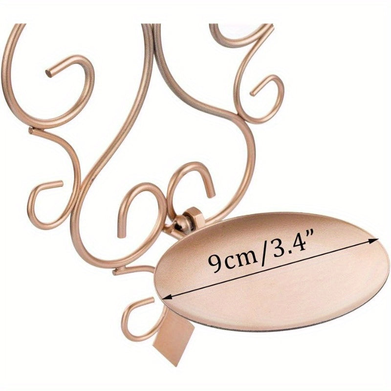 Set van 2 Gouden Wandkandelaars - Stijlvolle Metalen Wanddecoratie