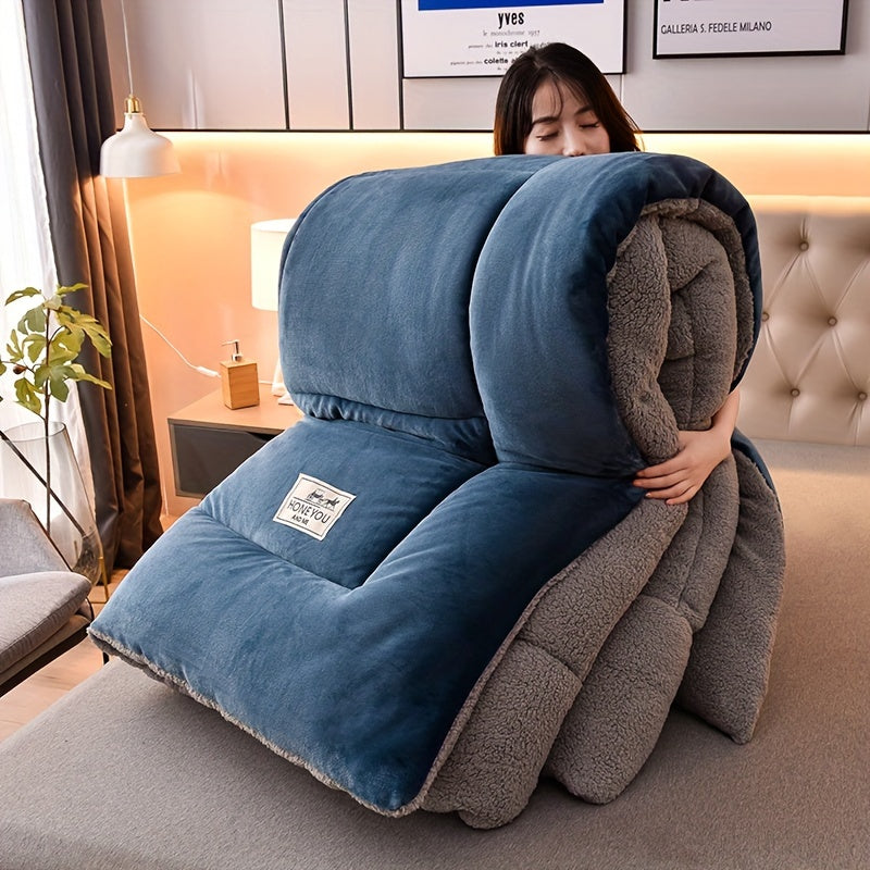 Double-Sided Sherpa Fleece Blanket - Thick, Warm and Soft for All Seasons - Perfect for Couch, Bed, Office and Travel