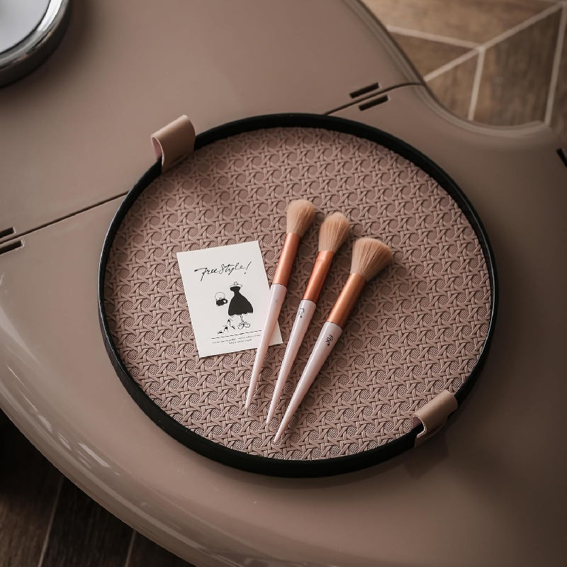 LeatherVault - Vassoio in pelle vintage con scomparto portaoggetti