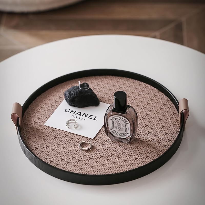 LeatherVault - Vassoio in pelle vintage con scomparto portaoggetti