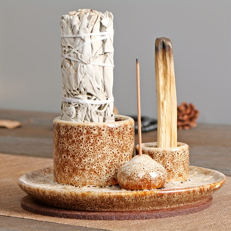 Multifunctionele Morandi Kleur Keramische Kaarsenhouder - Incense Burner en Home Decoratie