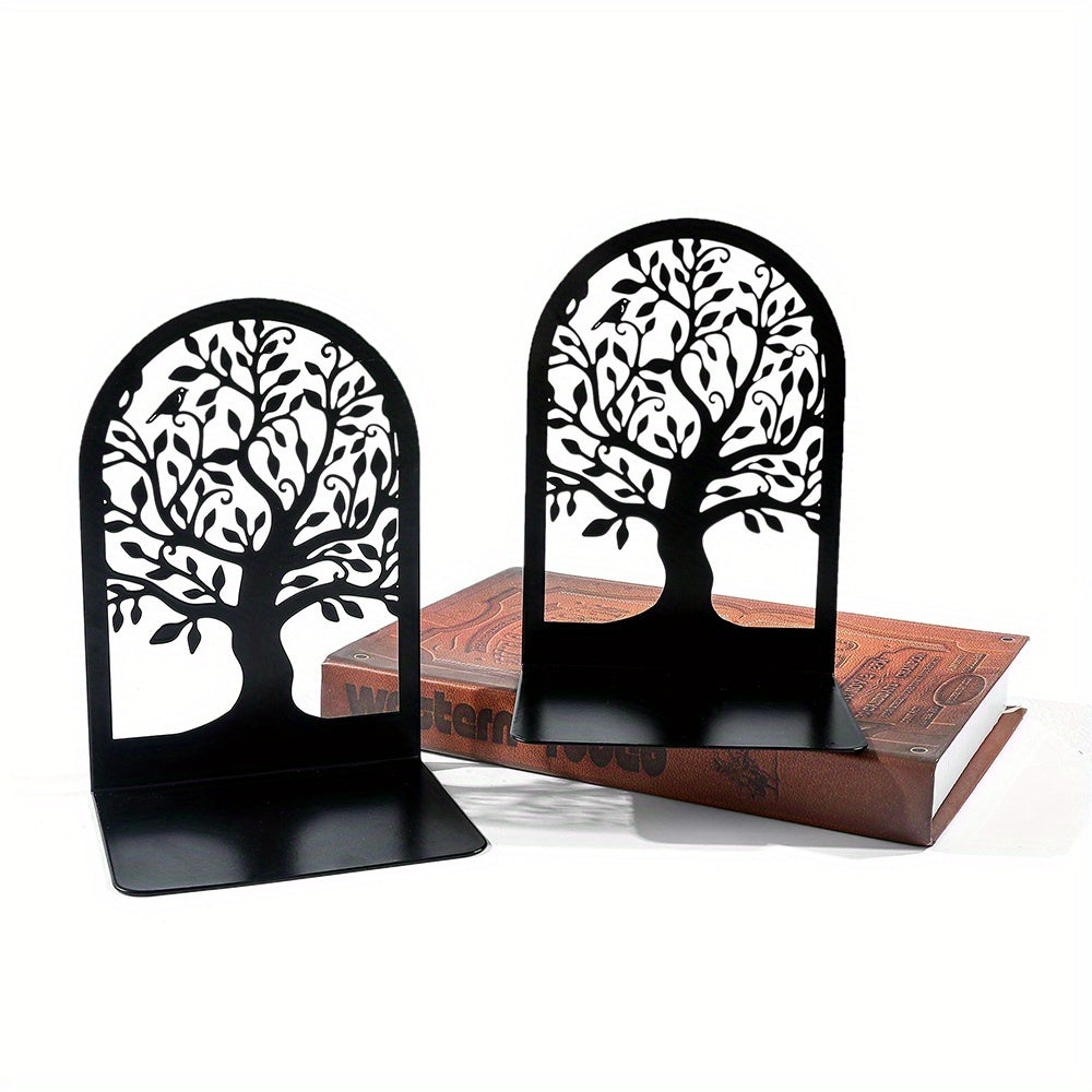 Fermalibri Metallo Albero della Vita - Fermalibri Pesante per Mensole, Design Decorativo Moderno