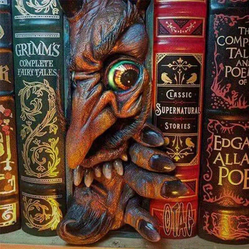 MonsterBookend - Fermalibri Mostro Horror 3D per Decorazione Casa