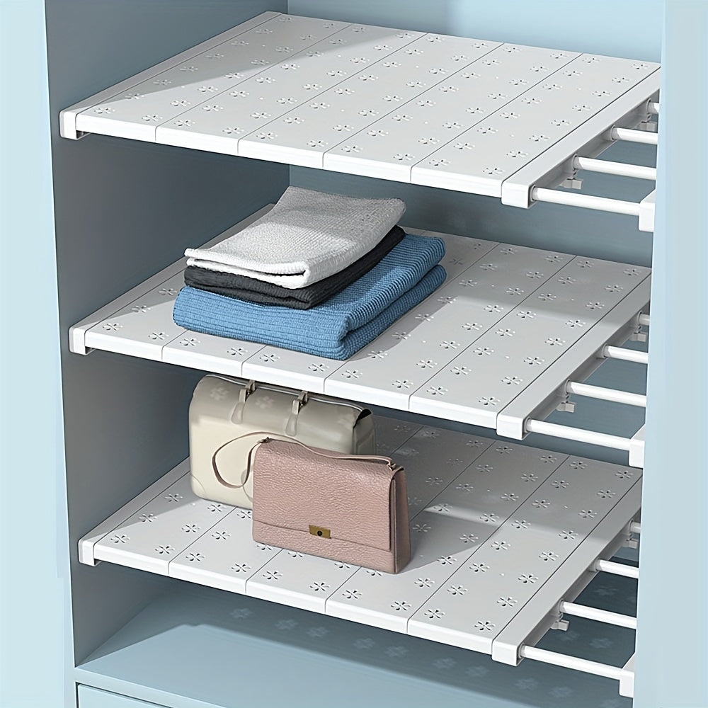 FlexRack - Adjustable Wall-Mounted Storage Shelf with Extendable Tension Rod