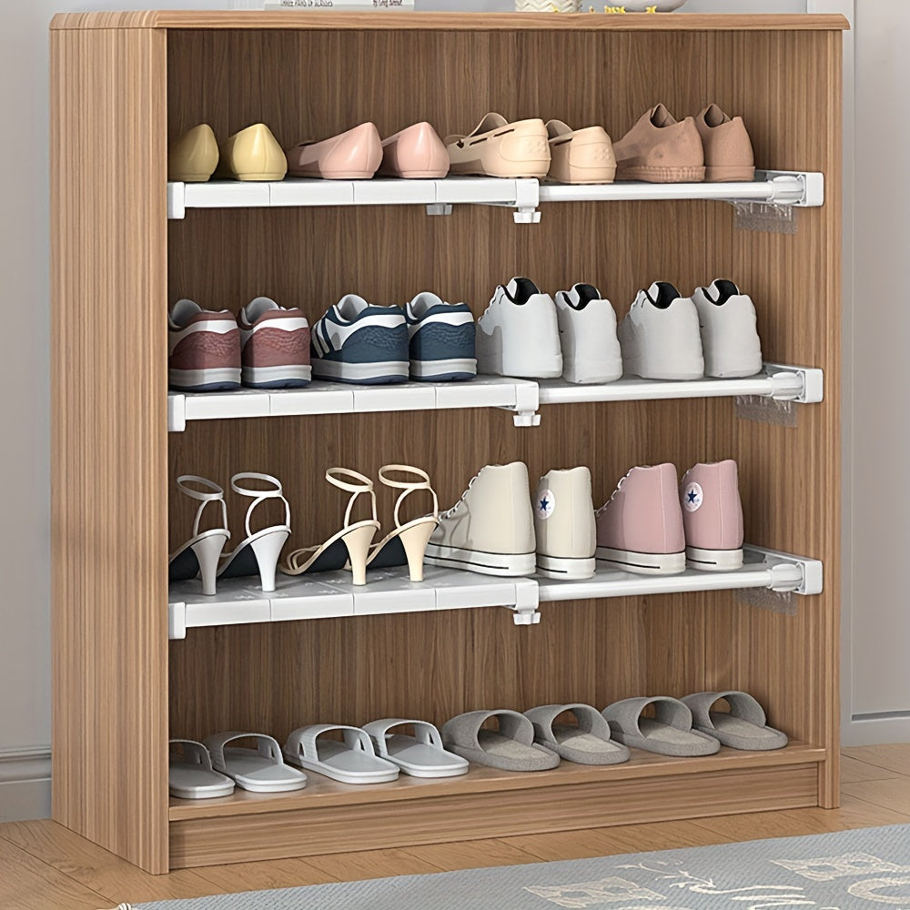 FlexRack - Verstelbare Wandgemonteerde Opbergplank met Uitschuifbare Spanstang