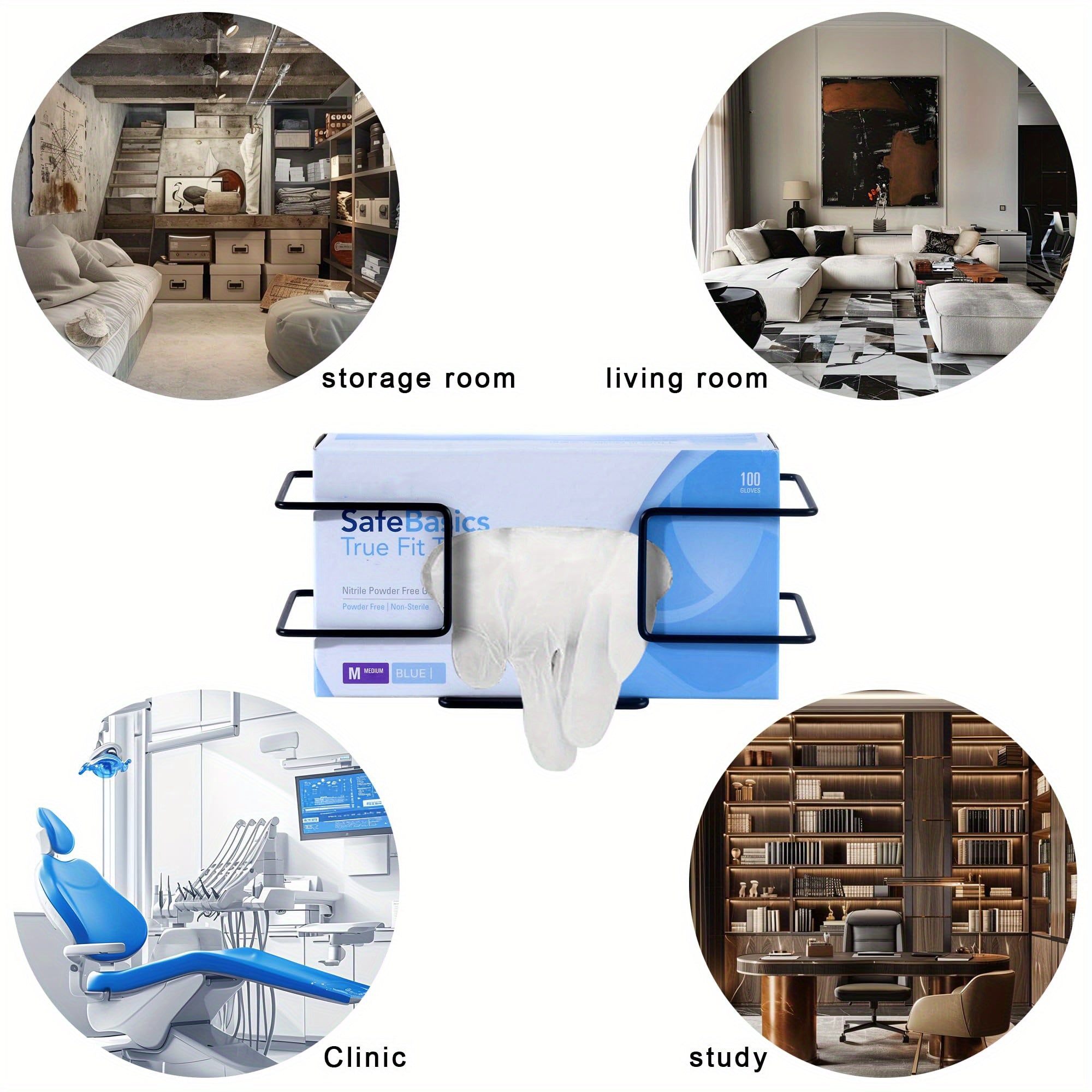 SteelShelf - Metalen Wandmontage Opbergrekken 2-Pack Zwevende Plank