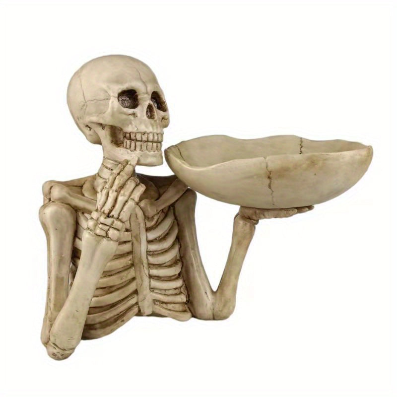 SkeletonServe-Dienblad - Klassieke Hars Schedelkom voor Sleutels & Snacks
