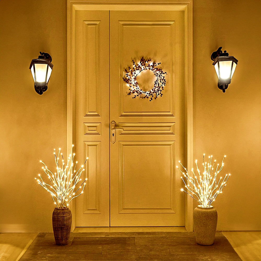 BranchGlow - Lámpara de pie Majisu LED Tak, 69,85 cm, 20 LED Blanco cálido