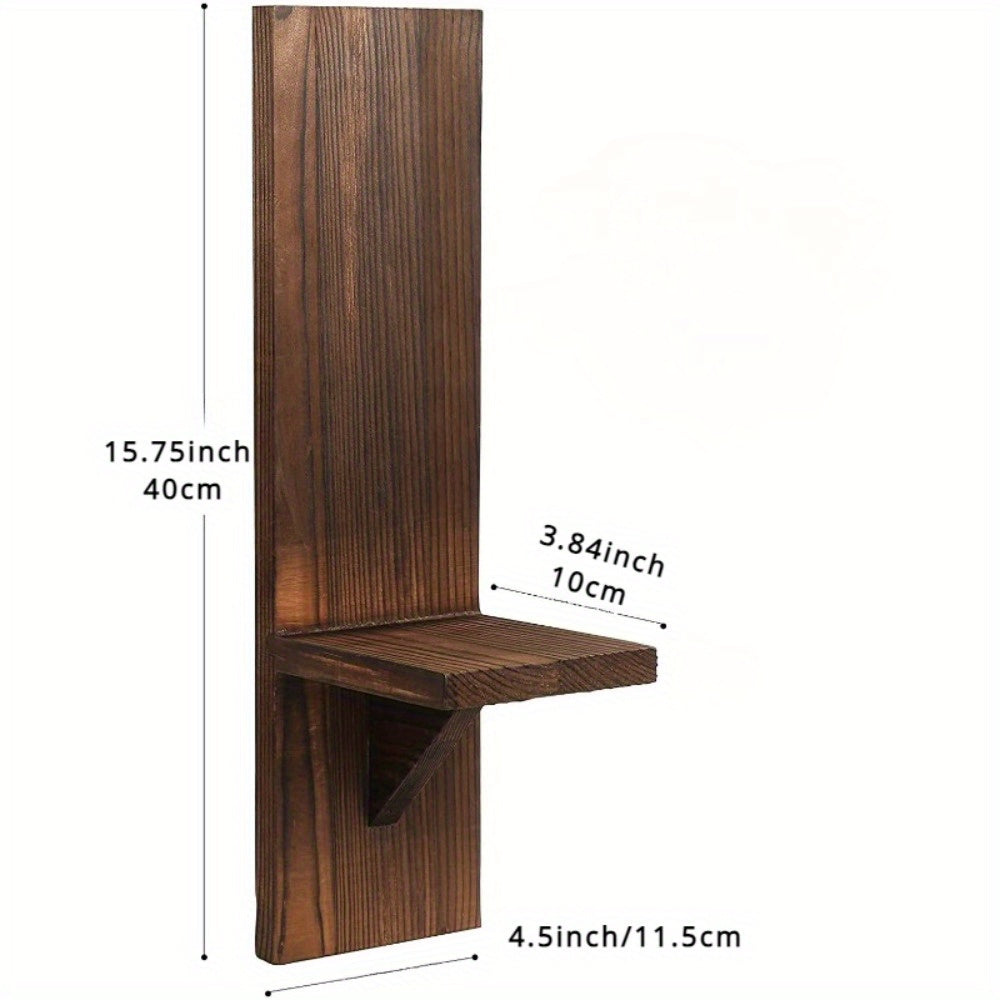 RusticCandle - Set van 2 Houten Wandkaarsenhouders voor Gang en Boerderijdecor