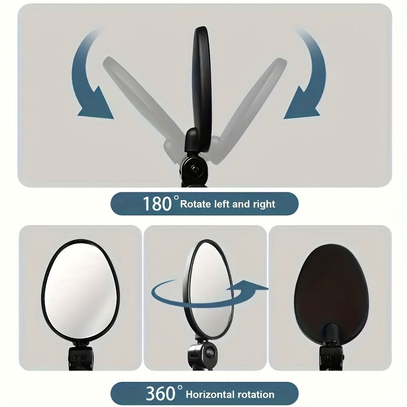2 Stuks Fiets Achteruitkijkspiegels - Brede Hoek, Ovale Vorm, Universele Pasvorm