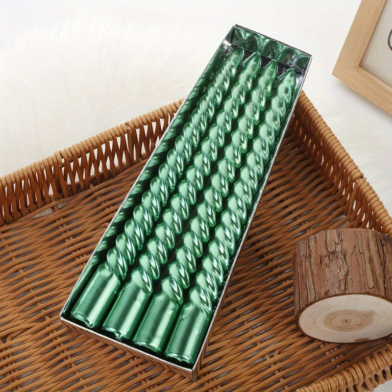 Elegante 8-Inch Europese Kaarsenhouder - Kleurvol Plated Draadontwerp voor Diner, Bruiloften & Thuisdecoratie