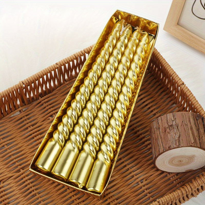 Elegant 8-Inch European Candle Holder - Colorful Plated Wire Design for Dinner, Weddings & Home Decoration