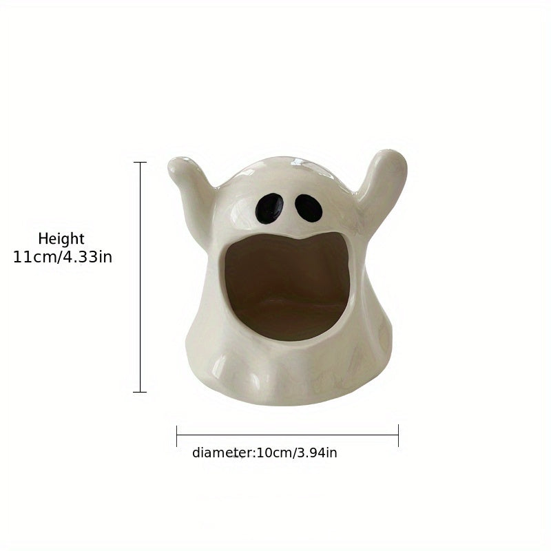 Halloween Spook Keramische Kaarsenhouder - Aromatherapie Tafel Kandelaars, Feestelijke Decoratie (1 Stuk)