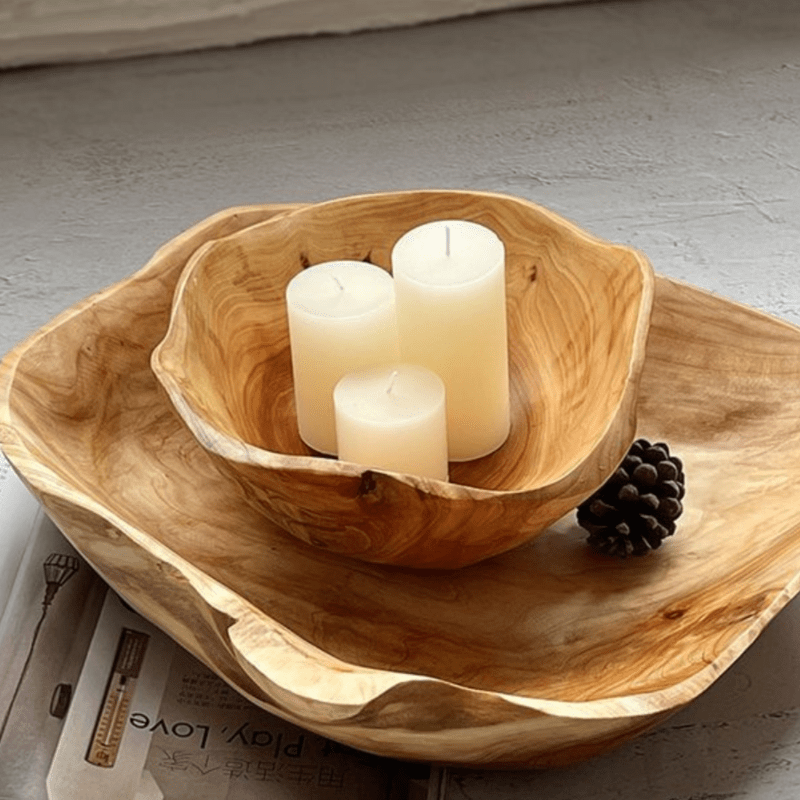 OctaWood-Fruitkom - Achthoekige Massief Houten Kom voor Thuis & Restaurant