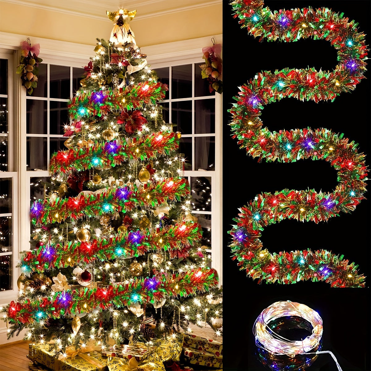 GlowGarland - 2-Pack LED Kerstguirlande met 30 Lampjes