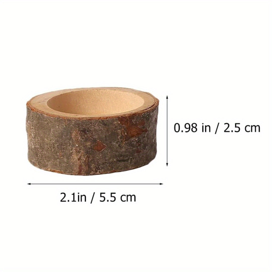 40-Pack Wooden Tealight Holders - Rustic Candle Holders for Holidays and Weddings