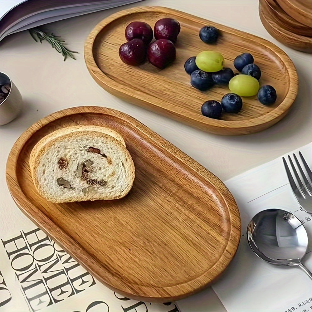WoodServe - Ovale Japanse-stijl Houten Onderzetter