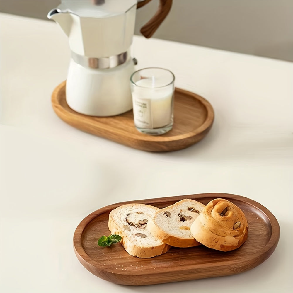 WoodServe - Ovale Japanse-stijl Houten Onderzetter