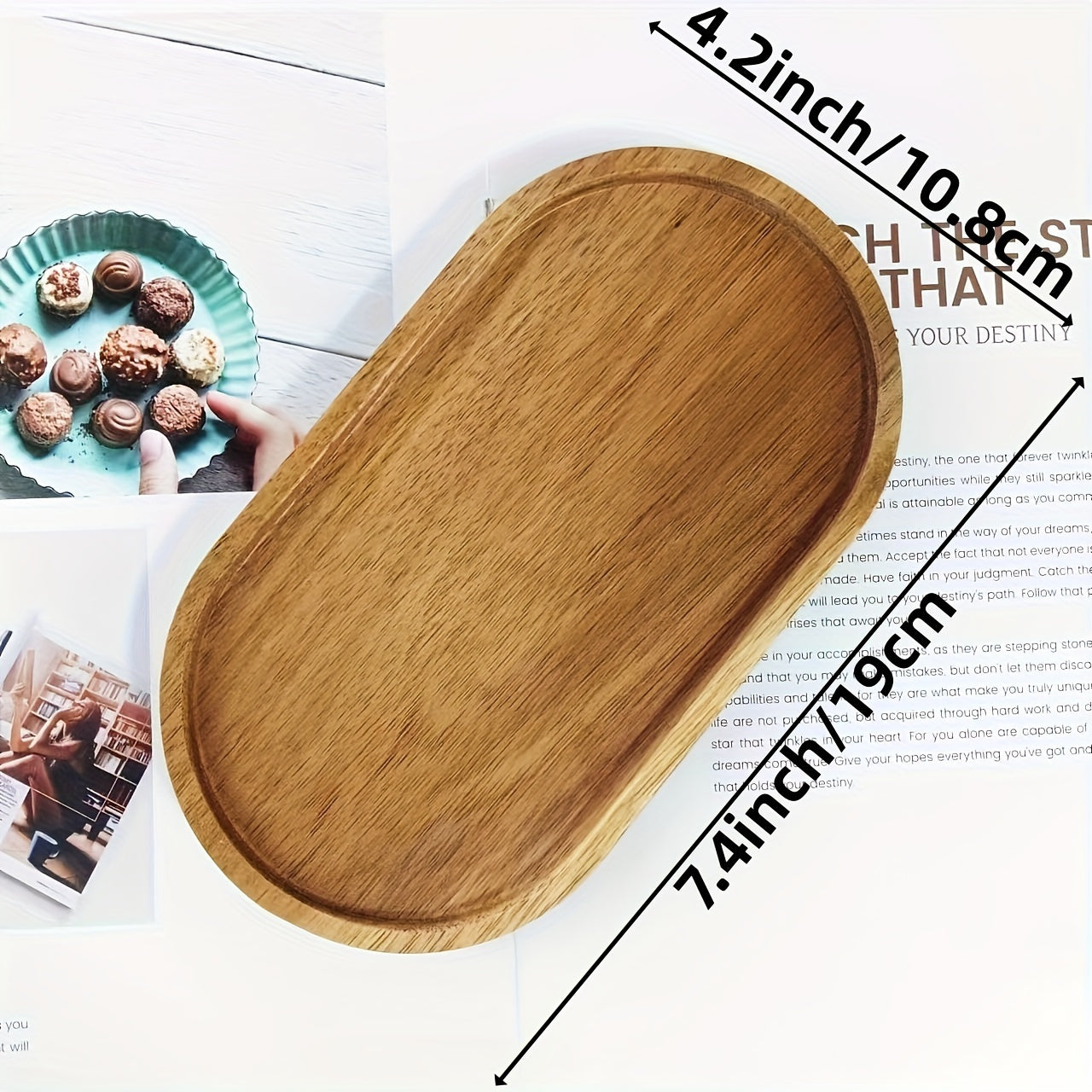 WoodServe - Ovale Japanse-stijl Houten Onderzetter