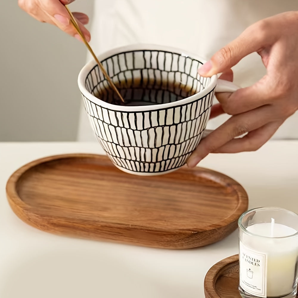 WoodServe - Ovale Japanse-stijl Houten Onderzetter