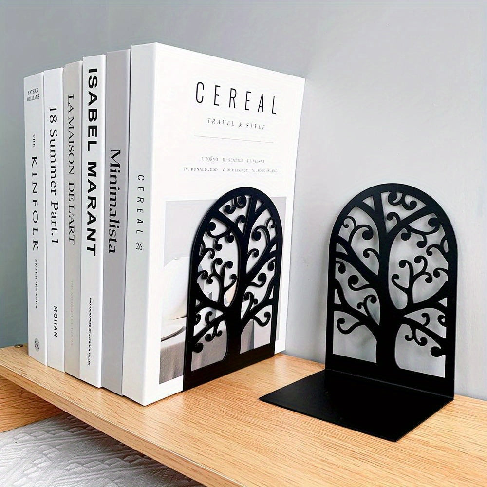 TreeLife - Fermalibri Albero della Vita Classico in Ferro con Verniciatura a Polvere per Ufficio e Casa