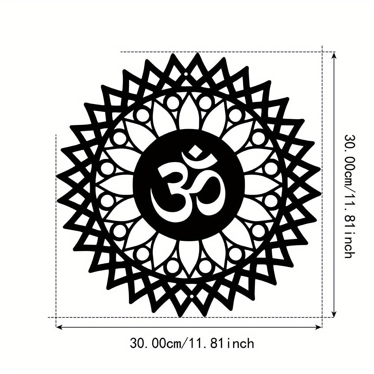 MandalaDecor - 30,0 cm metalen om-symbool