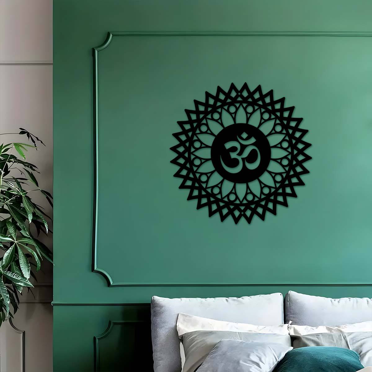 MandalaDecor - 30,0 cm metalen om-symbool