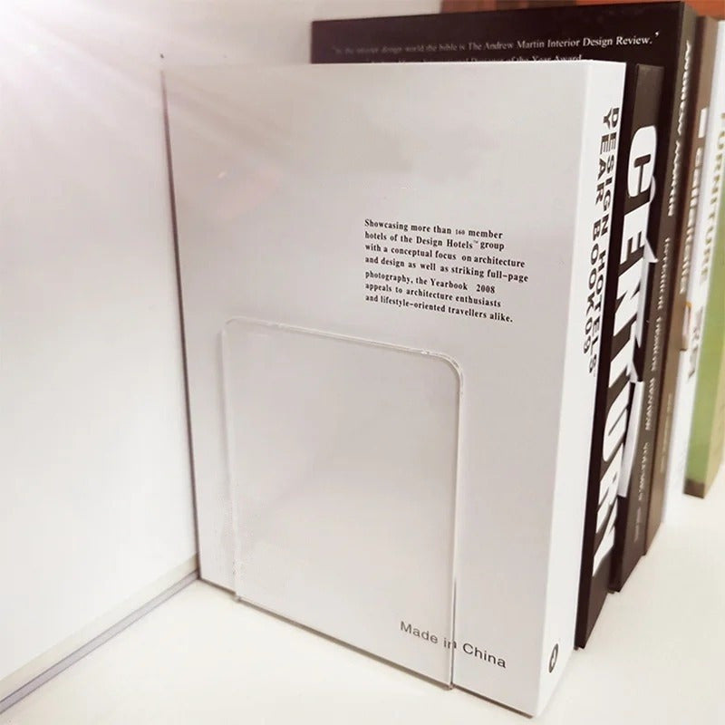 Elegante Fermalibri in Acrilico - Supporto Trasparente Antiscivolo per Libri e Riviste
