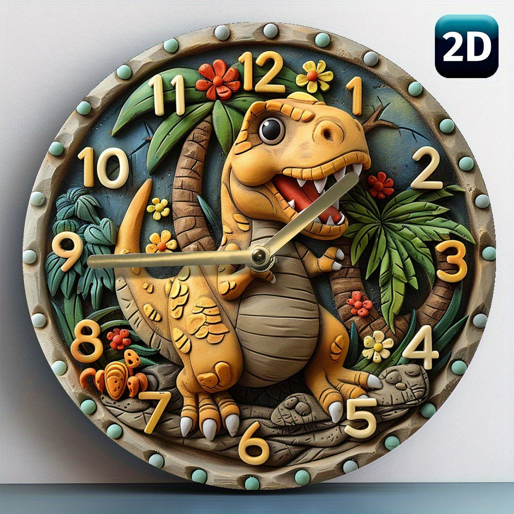 DinoTime - Reloj de pared de dinosaurio divertido