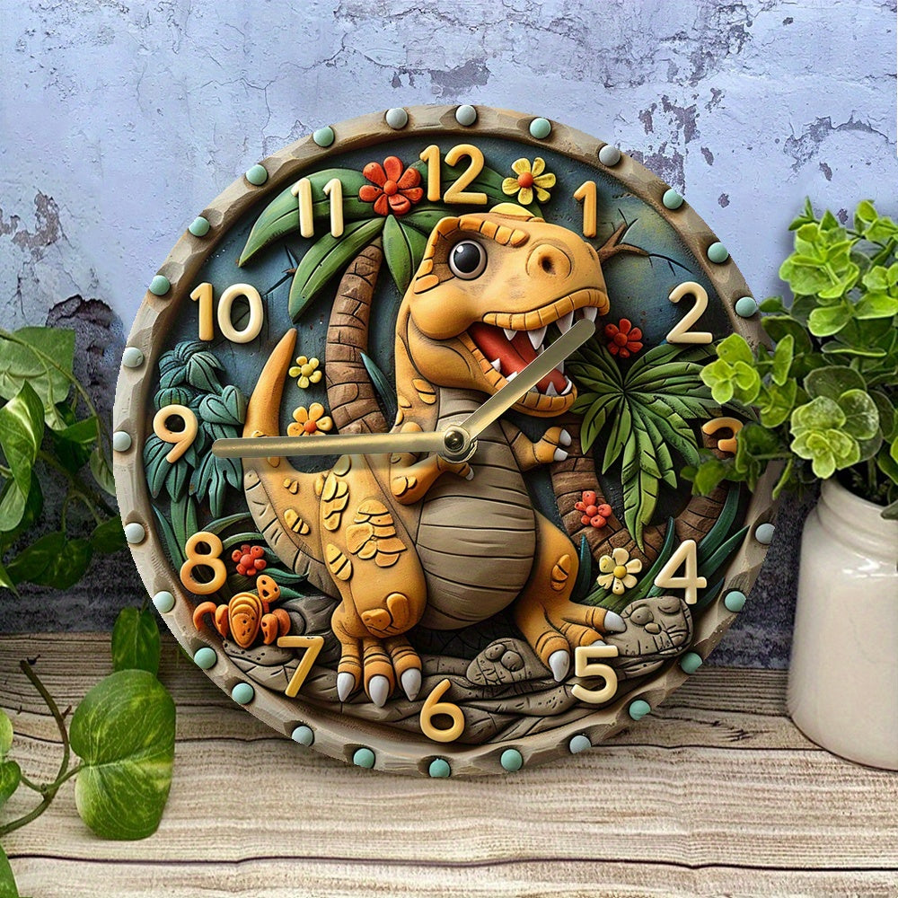 DinoTime - Playful Dinosaur Wall Clock