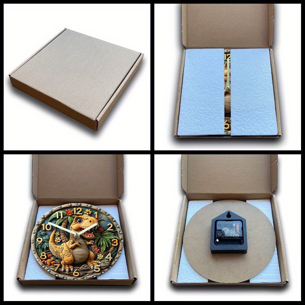 DinoTime - Reloj de pared de dinosaurio divertido